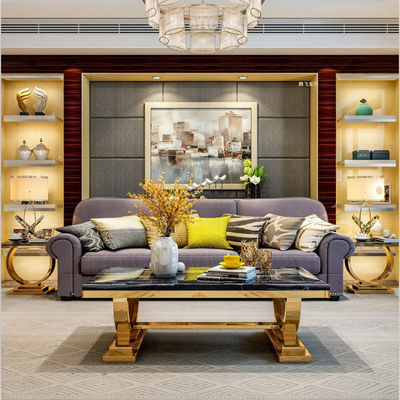 Αγορά Υψόμετρο 0,45M τετραγωνικό μαρμάρινο τραπέζι καφέ με πόδια από ανοξείδωτο χάλυβα online manufacture