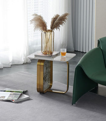 Αγορά Τραπέζι τερματισμού καφέ από χαλί από ανοξείδωτο χάλυβα Μαρμάρινο online manufacture