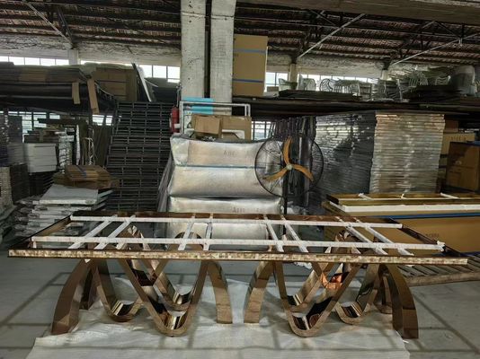 Αγορά Λούξυ Custom Stainless Steel Πεντάστρα Ψεύτικο Μαρμάρινο τραπεζάκι Οικιακή και εμπορική χρήση online manufacture